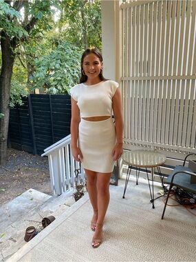 Aritzia Cut-Out Knit Mini Dress